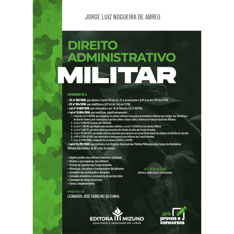 DIREITO ADMINISTRATIVO MILITAR 4ª EDIÇÃO
