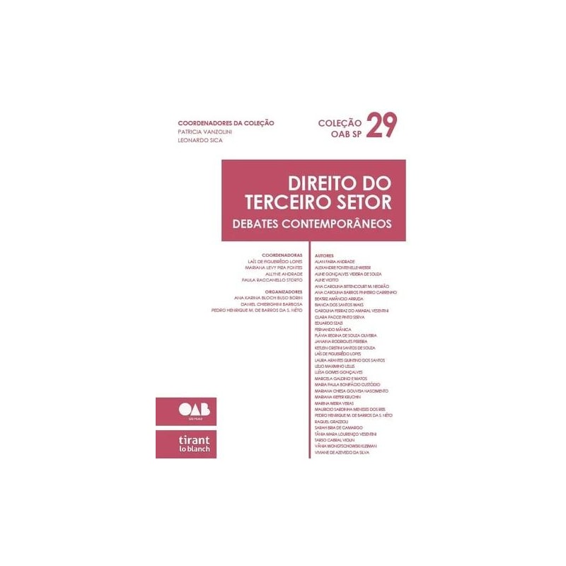 DIREITO DO TERCEIRO SETOR: DEBATES CONTEMPORÂNEOS - COLEÇÃO OAB SP VOLUME 29