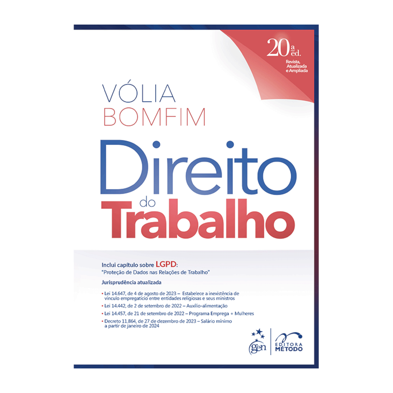 DIREITO DO TRABALHO - 20ª EDIÇÃO 2024