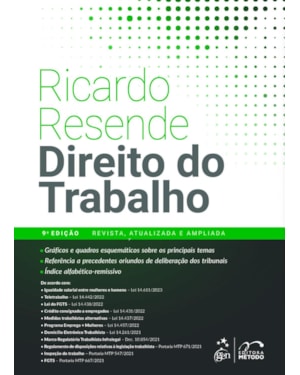 DIREITO DO TRABALHO - 9ª EDIÇÃO 2023