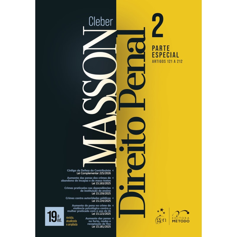 DIREITO PENAL - PARTE ESPECIAL (ARTS. 121 A 212) - VOL. 2 - 19ª EDIÇÃO 2026