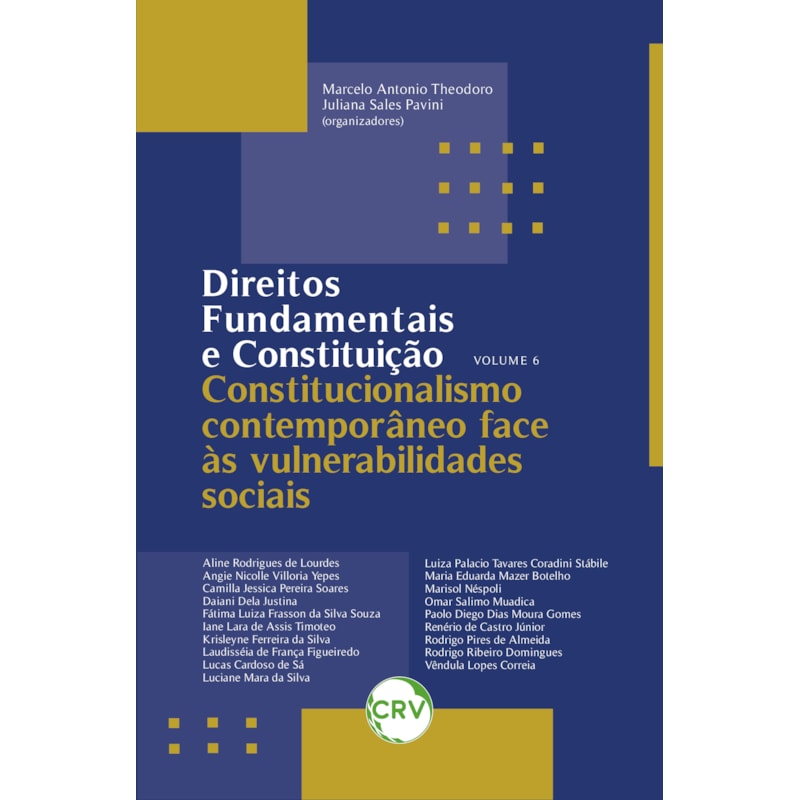 DIREITOS FUNDAMENTAIS E CONSTITUIÇÃO: CONSTITUCIONALISMO CONTEMPORÂNEO FACE ÀS VULNERABILIDADES SOCIAIS - VOL. 06