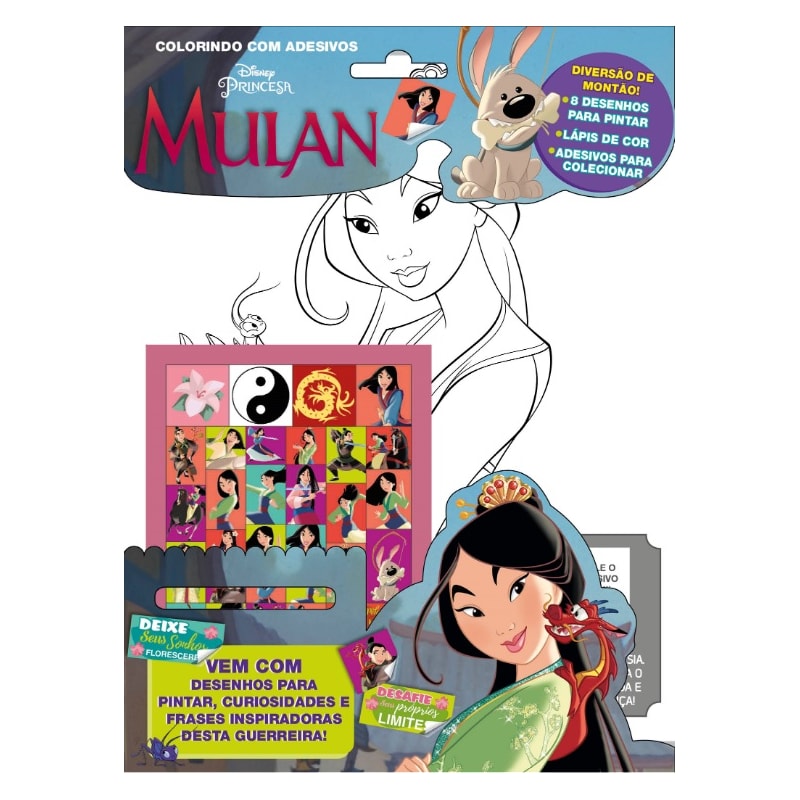 DISNEY - COLORINDO COM ADESIVOS MULAN