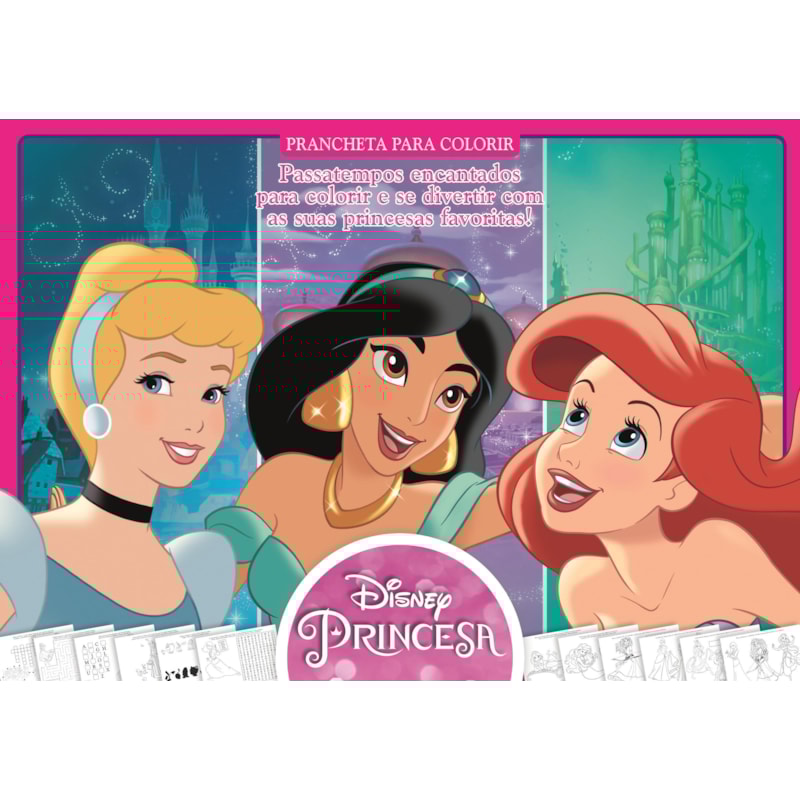DISNEY PRANCHETA PARA COLORIR - PRINCESAS