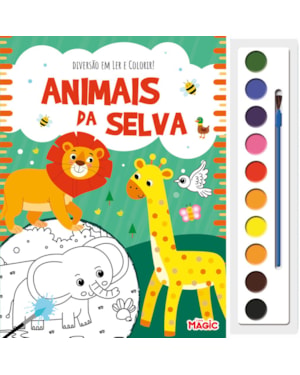 DIVERSÃO EM LER E COLORIR - ANIMAIS DA SELVA