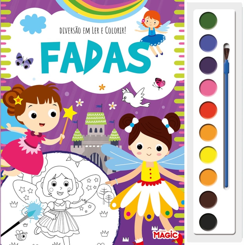 DIVERSÃO EM LER E COLORIR - FADAS