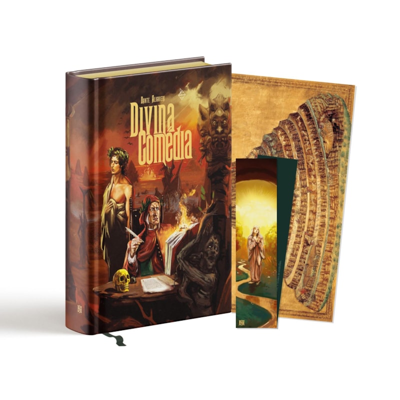 DIVINA COMÉDIA | DANTE ALIGHIERI | CAPA DURA LUXO - FITILHO E BRINDES |