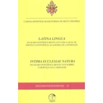 DOCUMENTOS PONTIFICIOS 13 LATINA LINGUA - INTIMA ECCLESIAE NATURA