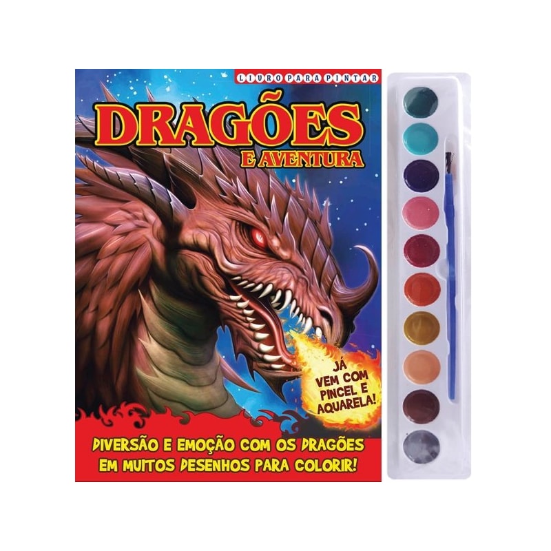 DRAGÕES LIVRO PARA PINTAR