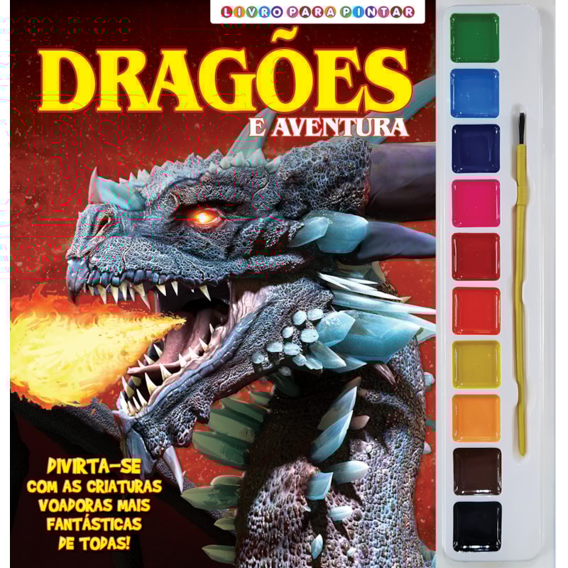 DRAGÕES LIVRO PARA PINTAR COM AQUARELA