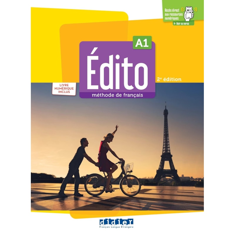 EDITO A1 - LIVRE ELEVE + LIVRE NUMERIQUE + DIDIERFLE.APP - 2EME ED.