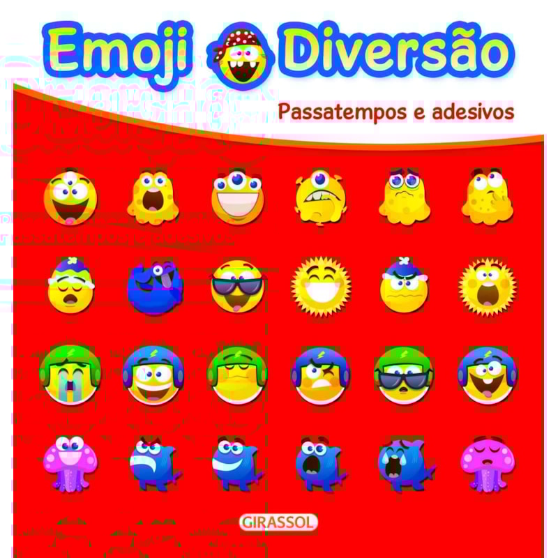 EMOJI DIVERSÃO VERMELHO - PASSATEMPOS E ADESIVOS