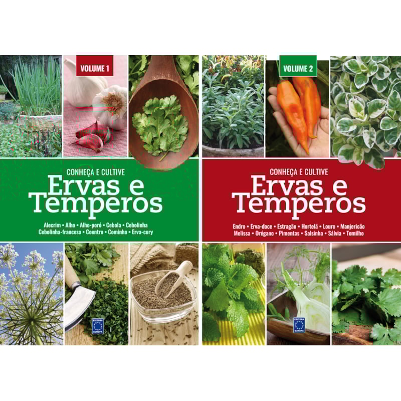ERVAS E TEMPEROS: CONHEÇA E CULTIVE (COLEÇÃO - 2 VOLUMES)