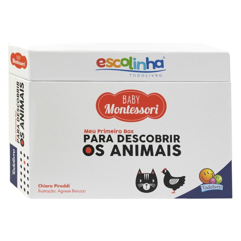 Escolinha baby montessori meu P. BOX p/ Descobrir: Animais