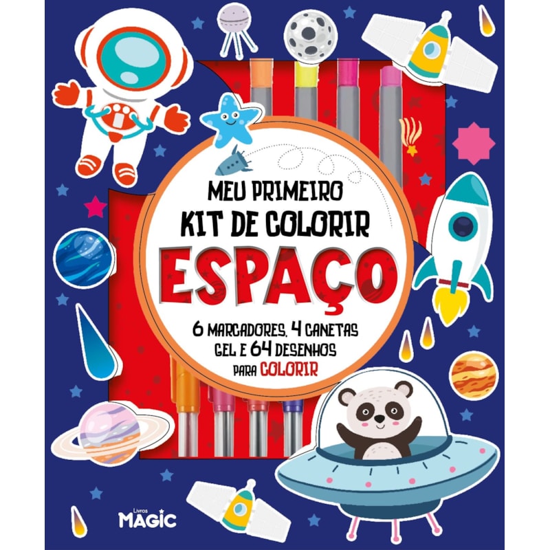 ESPAÇO - KIT DE ATIVIDADES COM MARCADORES E CANETAS PERFUMADAS