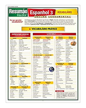 ESPANHOL 3 - VOCABULARIO - RESUMAO