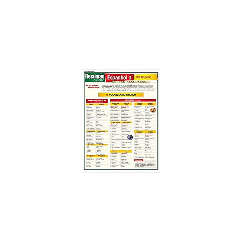 ESPANHOL 3 - VOCABULARIO - RESUMAO