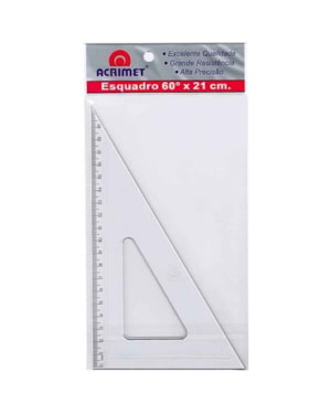 ESQUADRO ACRIMET 60°X21 CM ACRILICO