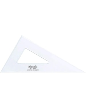 ESQUADRO TRIDENT 60° ACRILICO 2616 COM GRADUACAO 16CM