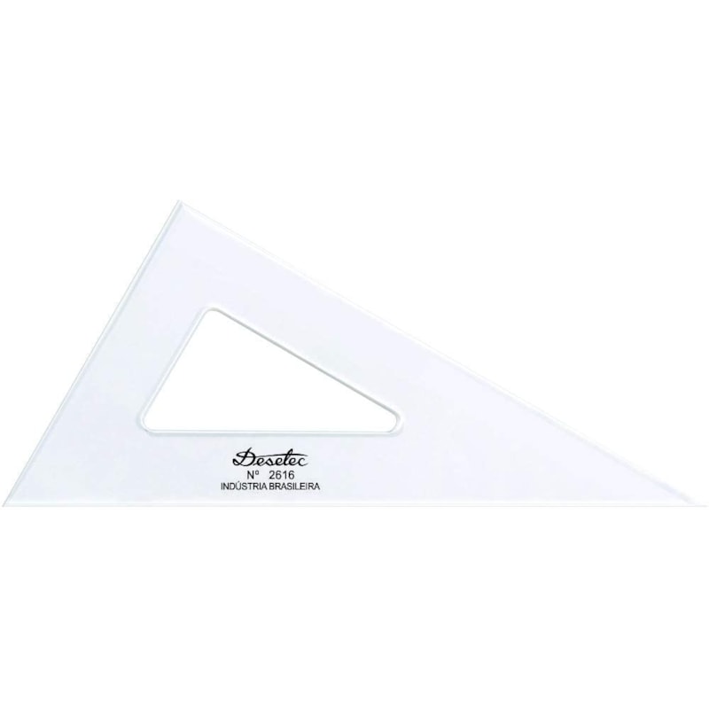 ESQUADRO TRIDENT 60° ACRILICO 2616 COM GRADUACAO 16CM