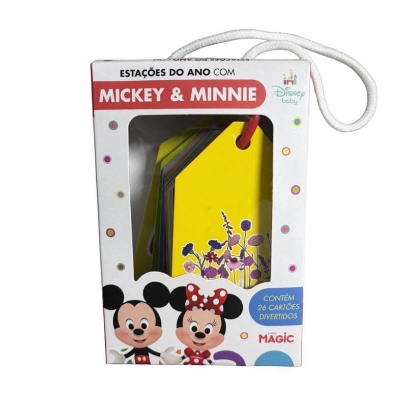ESTAÇÕES DO ANO COM MINNIE E MICKEY - LIVRO COM CARDS COLORIDOS PARA APRENDER NOVAS PALAVRAS