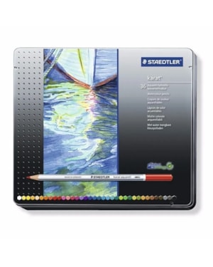 ESTOJO LÁPIS DE COR STAEDTLER KARAT AQUARELÁVEL C/ 36 CORES
