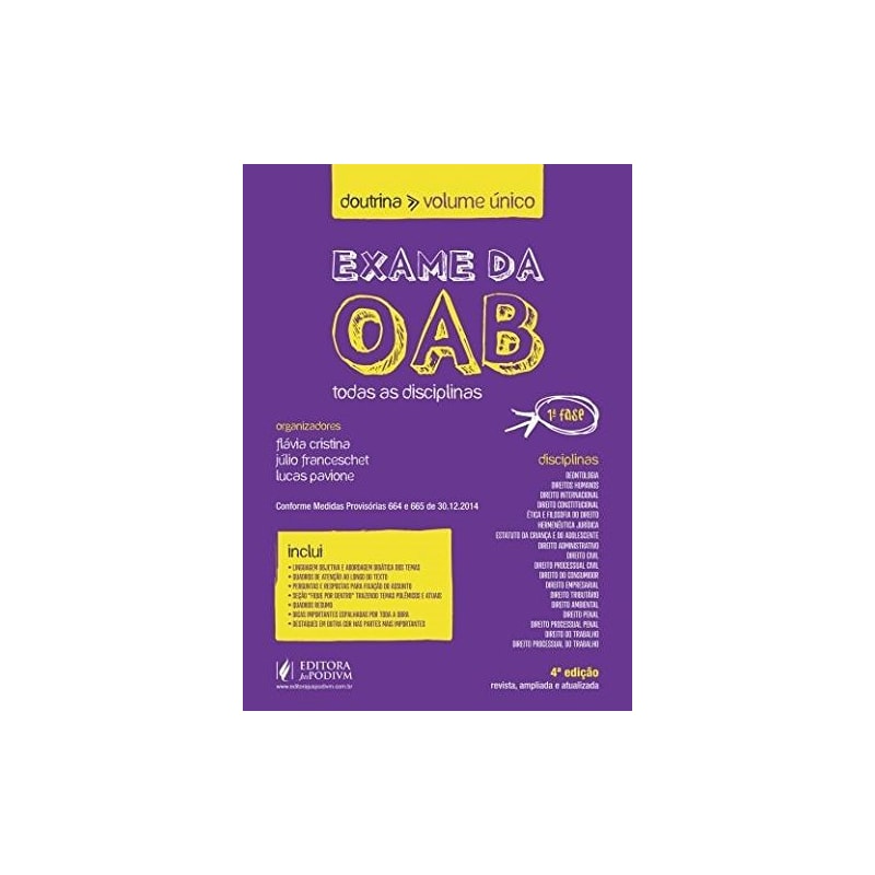 EXAME DA OAB - DOUTRINA - VOLUME UNICO - 4