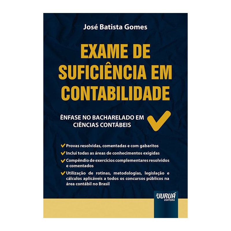 EXAME DE SUFICIÊNCIA EM CONTABILIDADE - ÊNFASE NO BACHARELADO EM CIÊNCIAS CONTÁBEIS