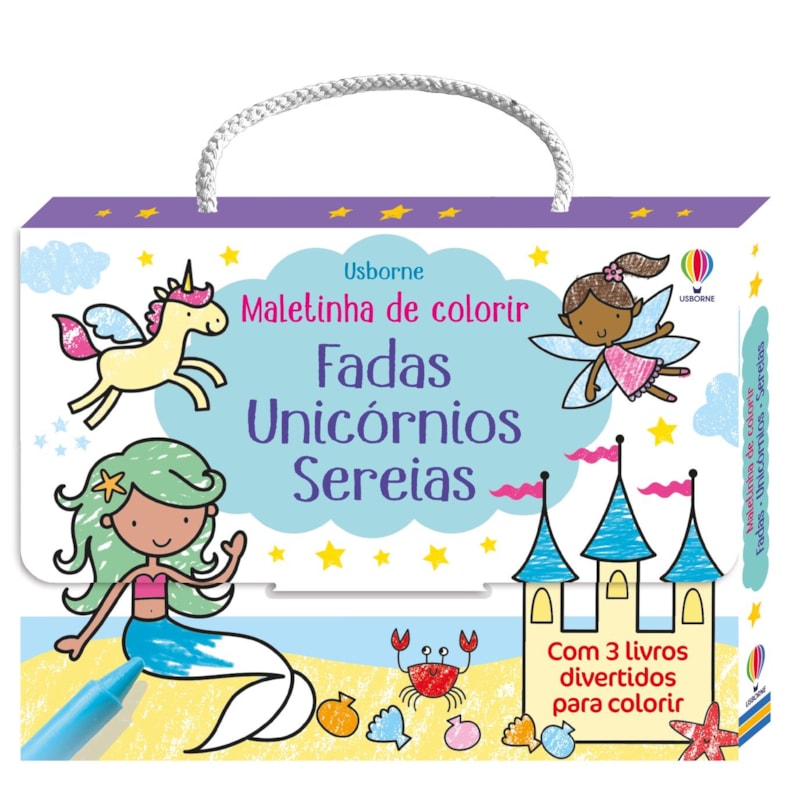 FADAS, UNICÓRNIOS,SEREIAS: MALETINHA DE COLORIR