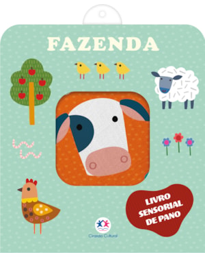 FAZENDA - LIVRO SENSORIAL DE PANO PARA BEBÊS