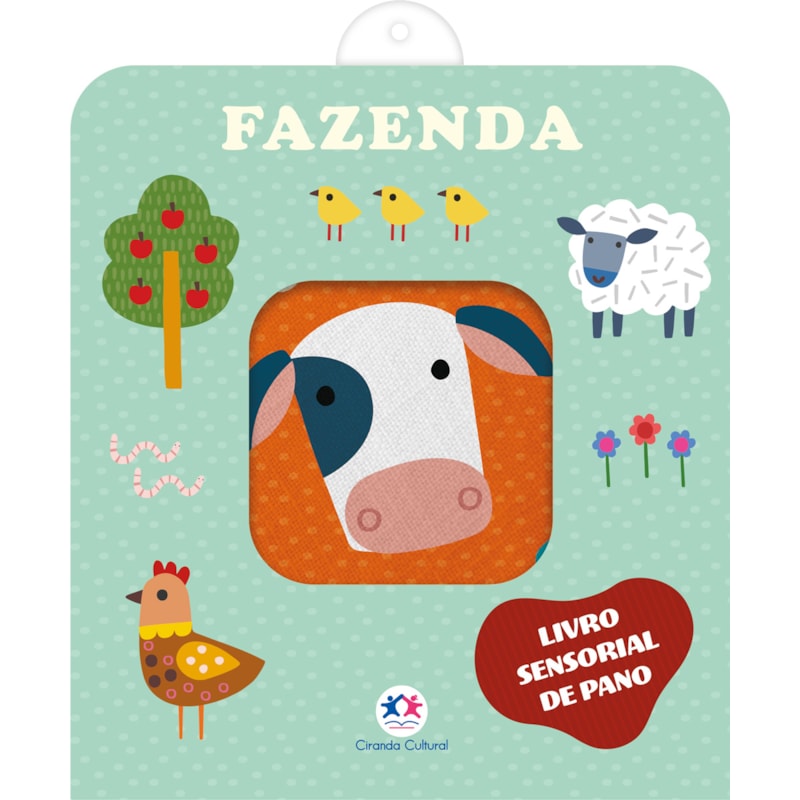 FAZENDA - LIVRO SENSORIAL DE PANO PARA BEBÊS
