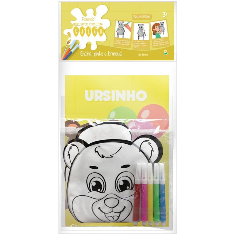 FAZENDO ARTE COM BALÃO! ATIVIDADES & COLORIR: URSO