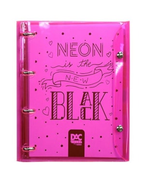 FICHÁRIO DAC NEON ROSA COM 10 DIVISÓRIAS