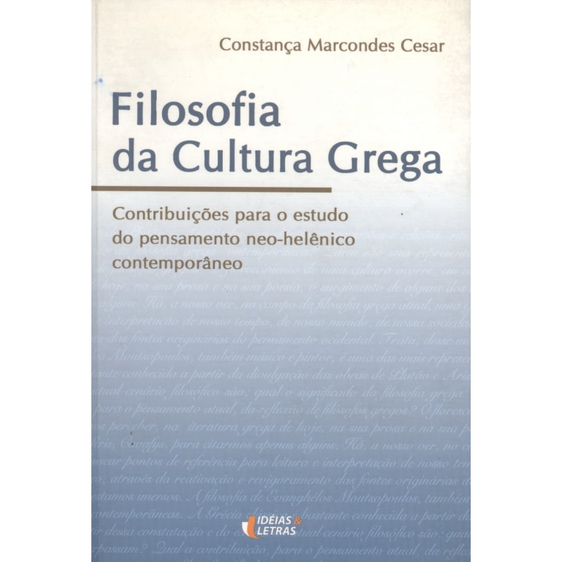 FILOSOFIA DA CULTURA GREGA