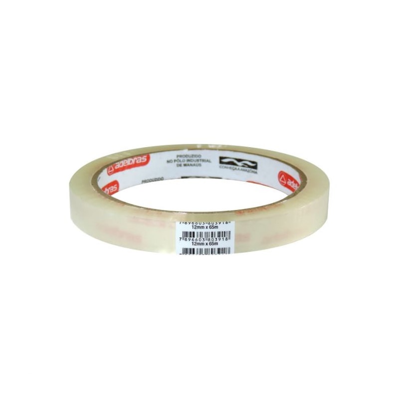 FITA ADESIVA TRANSPARENTE 12MMX65M