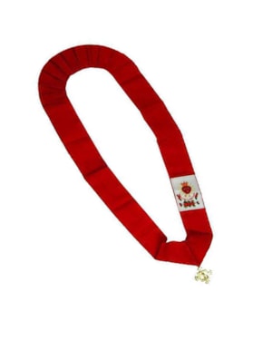 FITA APOSTOLADO DA ORAÇÃO ZELADOR BENTINHO BORDADO CHAMALOTE CRUZ MEDALHA