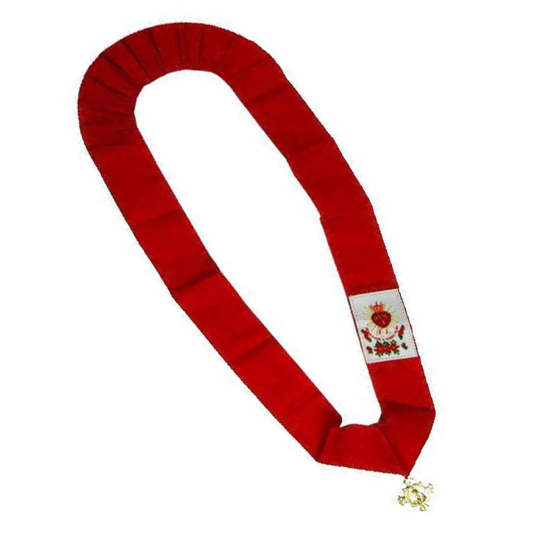 FITA APOSTOLADO DA ORAÇÃO ZELADOR BENTINHO BORDADO CHAMALOTE CRUZ MEDALHA