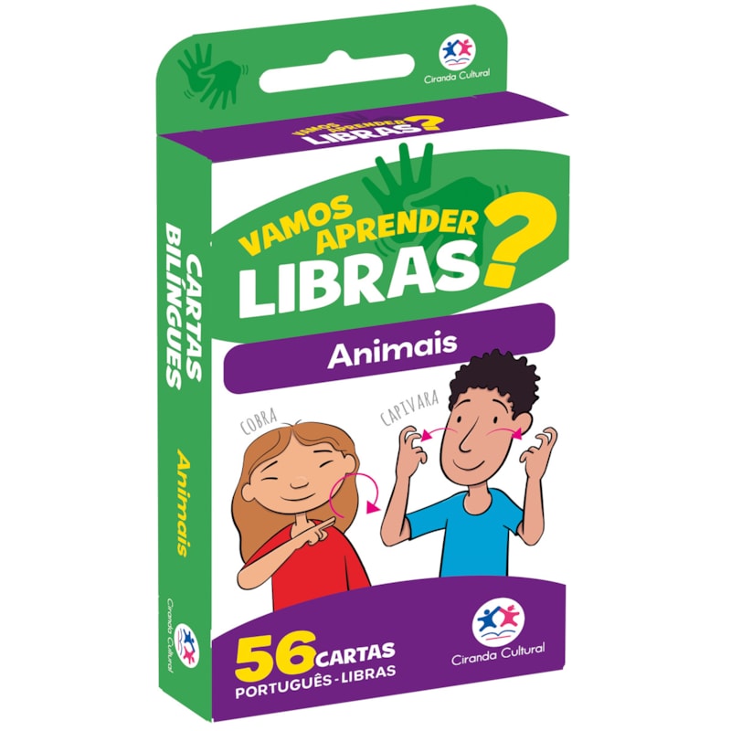 FLASH CARDS - ANIMAIS EM LIBRAS - COM QR CODE PARA APRENDER OS SINAIS