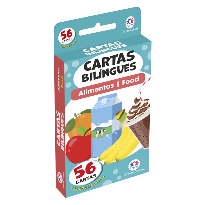 FLASH CARDS CARTAS BILÍNGUES - ALIMENTOS - FOOD