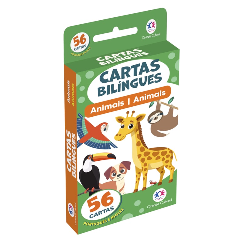 Flash Cards Cartas Bilíngues - Animais - Animals