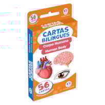 Flash Cards Cartas Bilíngues - Corpo humano - Human body