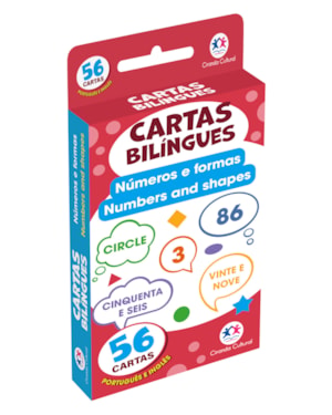 FLASH CARDS CARTAS BILÍNGUES - NÚMEROS E FORMAS - NUMBERS AND SHAPES