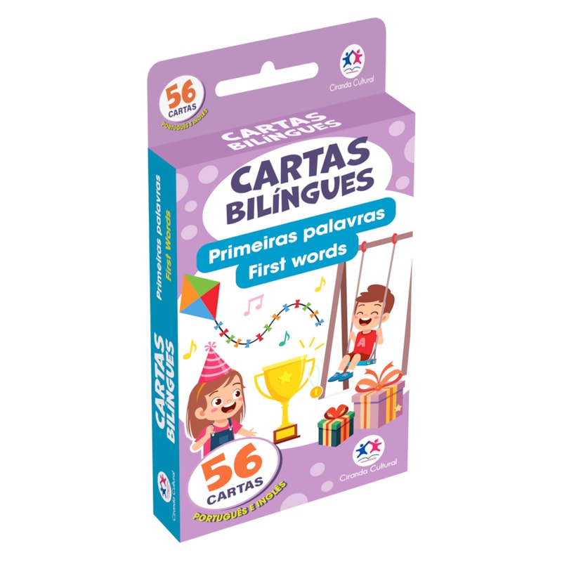 FLASH CARDS CARTAS BILÍNGUES - PRIMEIRAS PALAVRAS - FIRST WORDS