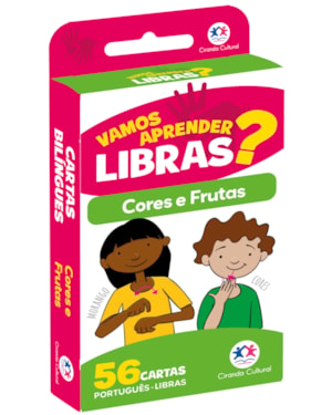 FLASH CARDS - CORES E FRUTAS EM LIBRAS - COM QR CODE PARA APRENDER OS SINAIS