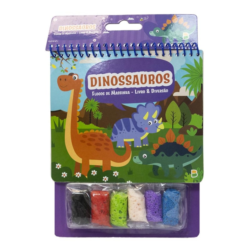 FLOCOS DE MASSINHA - LIVRO & DIVERSÃO: DINOSSAUROS