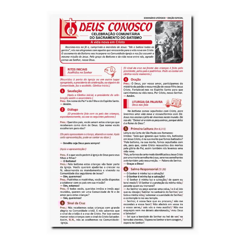 FOLHETO - CELEBRAÇÃO COMUNITARIA DO SACRAMENTO DO BATISMO