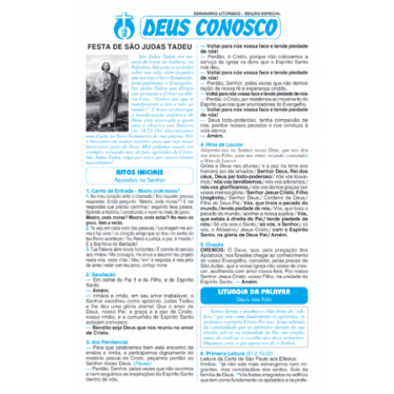 FOLHETO FESTA DE SÃO JUDAS TADEU ( PACOTE COM 100 )