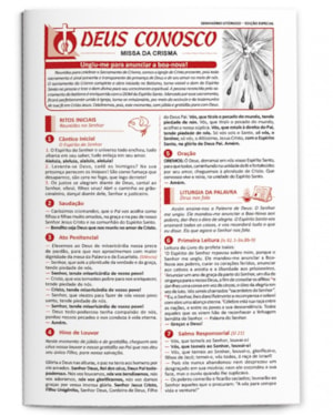FOLHETO MISSA DA CRISMA ( PACOTE COM 100 )