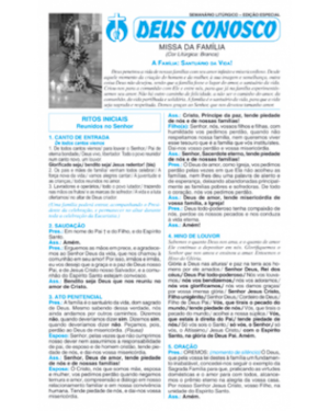 FOLHETO MISSA DA FAMÍLIA ( PACOTE COM 100 )