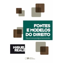 FONTES E MODELOS DO DIREITO - 1ª EDIÇÃO 1994: PARA UM NOVO PARADIGMA HERMENÊUTICO